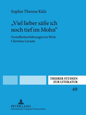 cover image of «Viel lieber säße ich noch tief im Mohn»